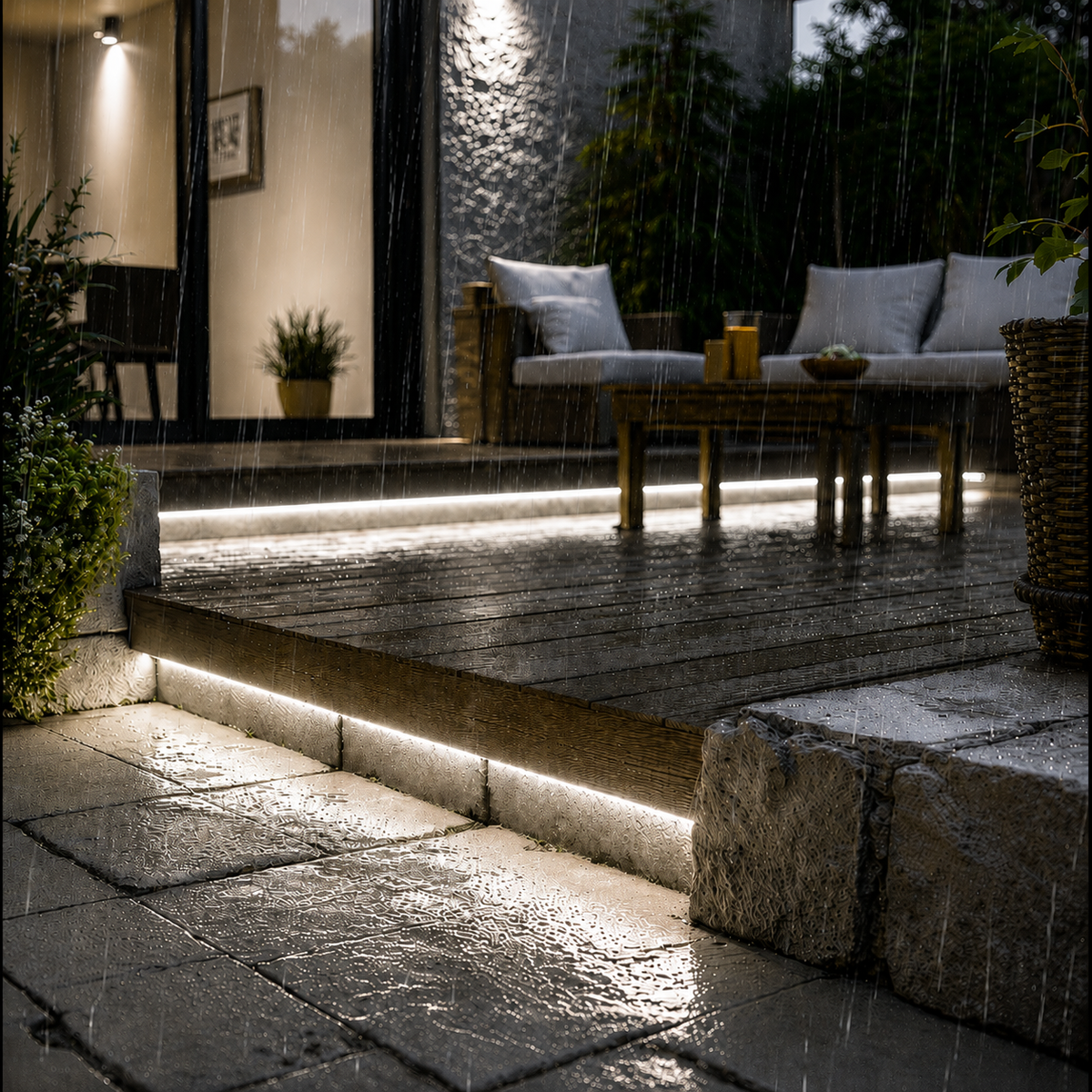 Bande LED COB 220V Étanche IP65 — Blanc Neutre 4000K