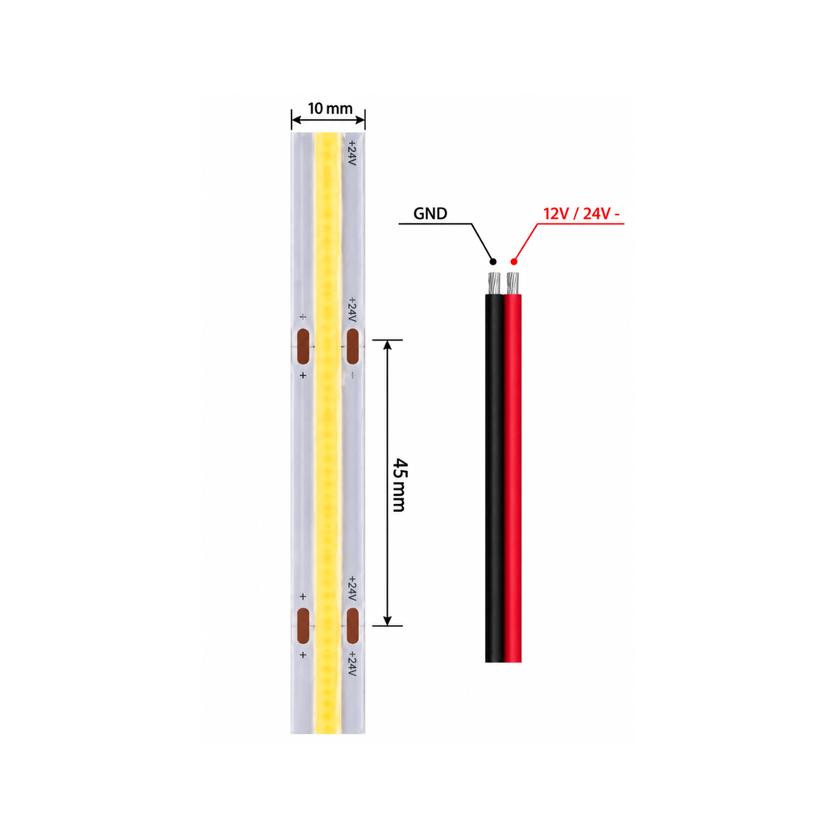 Ruban LED COB 528 LED/m — Vert