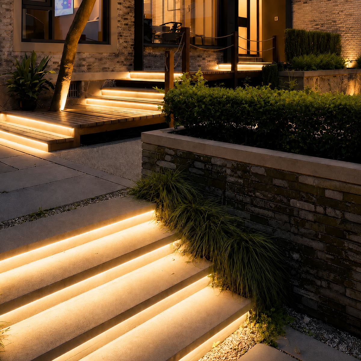 Bande LED COB 220V Étanche IP65 — Blanc Chaud 3000K