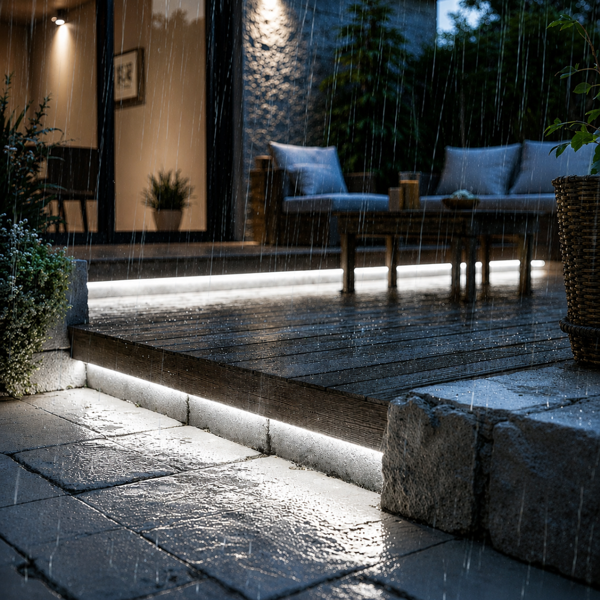 Bande LED COB 220V Étanche IP65 — Blanc Clair 6000K