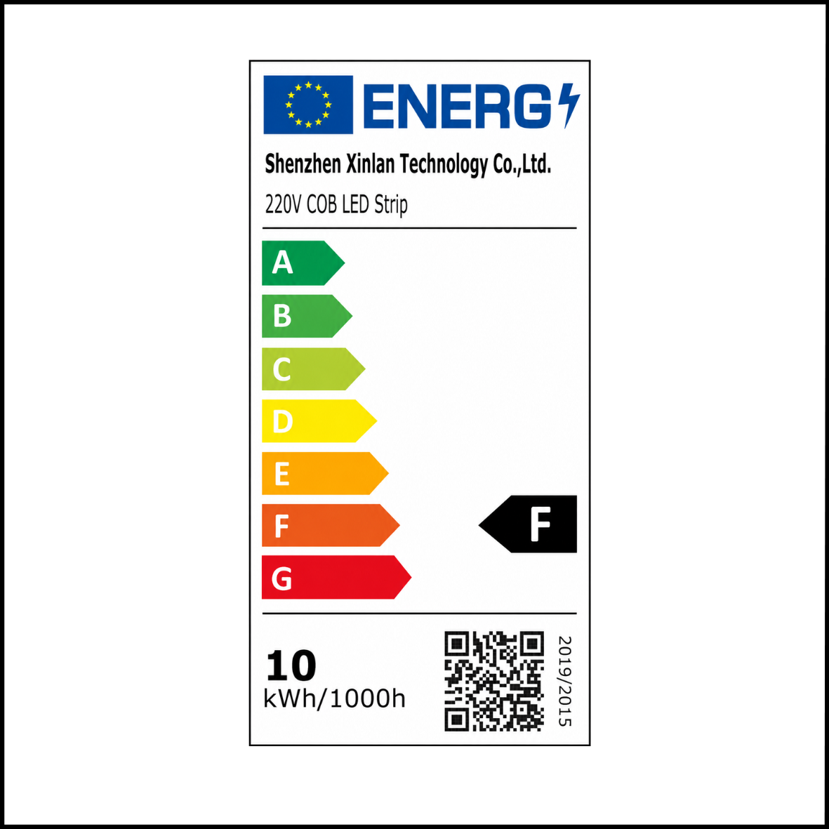 Bande LED COB 220V Étanche IP65 — Blanc Chaud 3000K