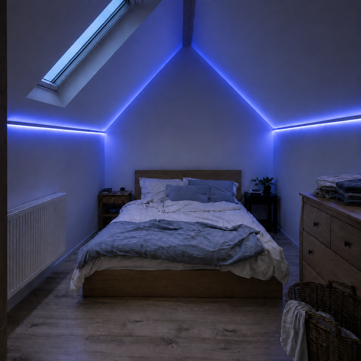 Ruban LED COB 528 LED/m — Bleu