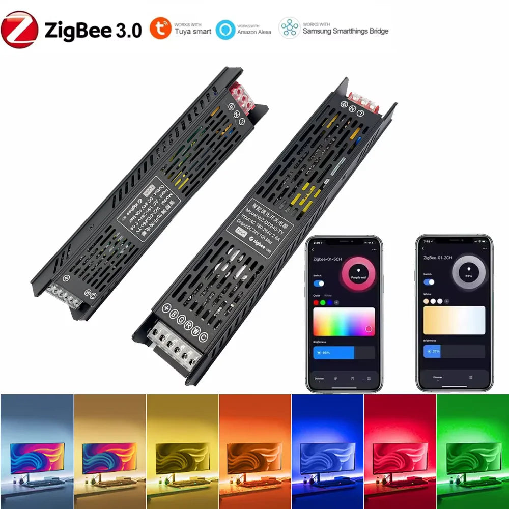 Alimentation LED Connectée Zigbee 24V — CCT/RGBCCT 120W-240W